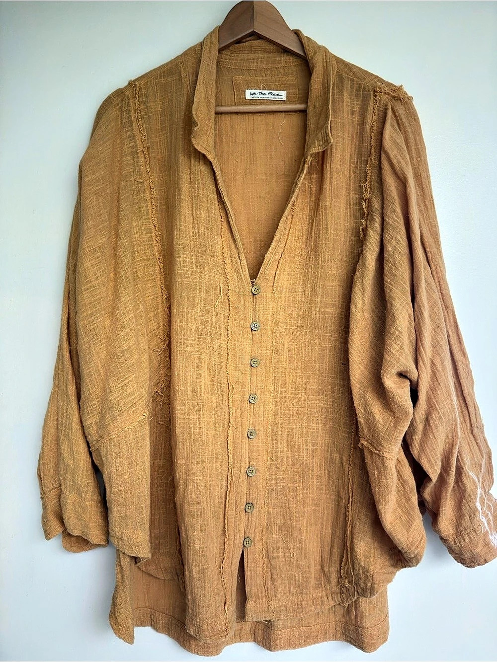 Free People Button Down - Mustard